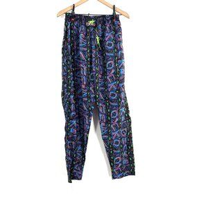 NEW Gecko Hawaii vintage retro beach pants fresh prince 80s 90s parachute neon L